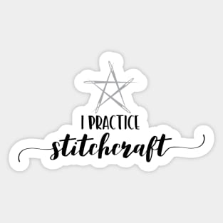 I practice stitchcraft funny needle pentagram craft Sticker